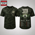 Three Days Grace Alienation Tour 2026 Green Camo Baseball Jersey