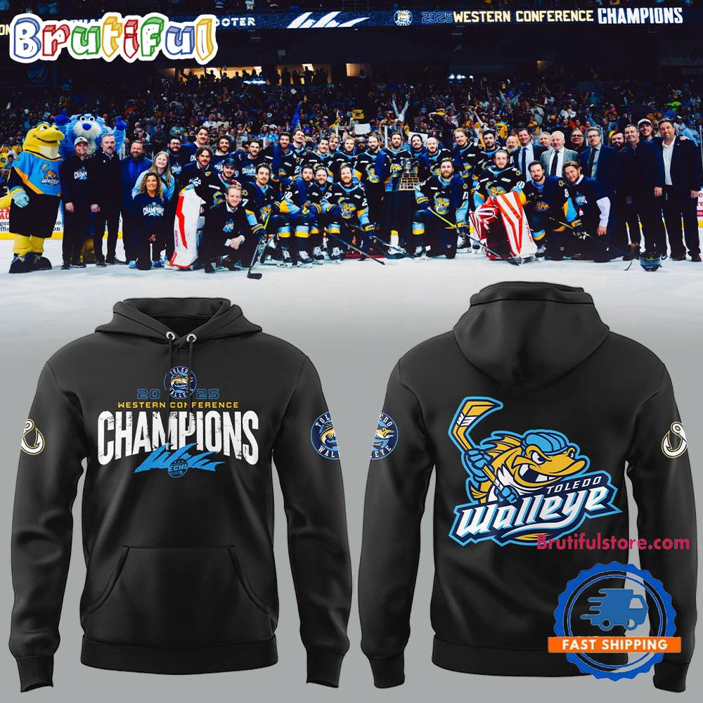 Toledo Walleye 2025 ECHL Western Conference Champions Hoodie T-Shirt