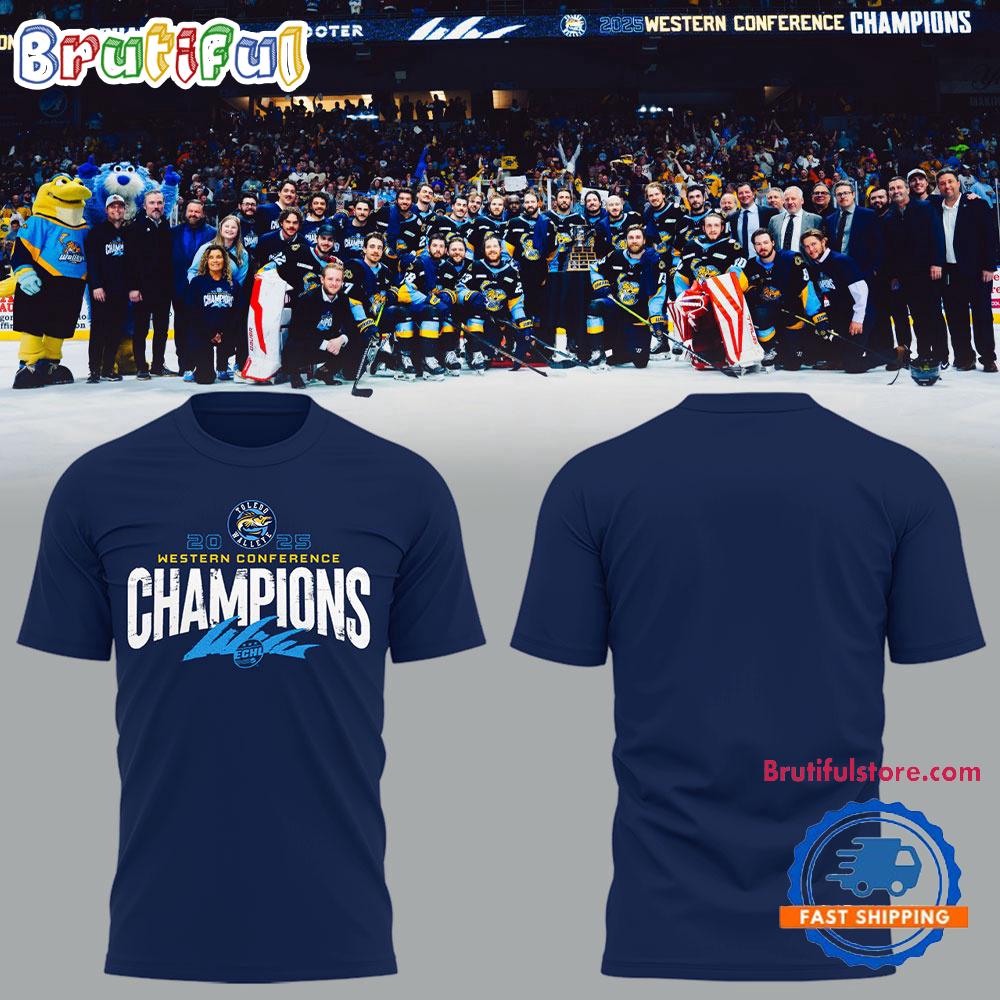 Toledo Walleye 2025 ECHL Western Conference Champions New Design 3D Printed Shirt