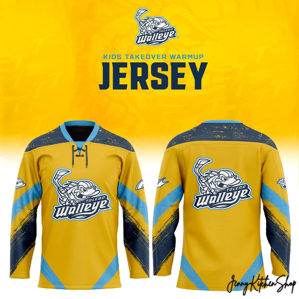 Toledo Walleye 2026 Kids Takeover Warmup Hockey Jersey