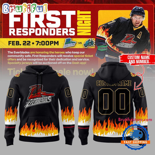 Toledo Walleye x Firefighter Appreciation Night Hockey Custom 3D Shirt