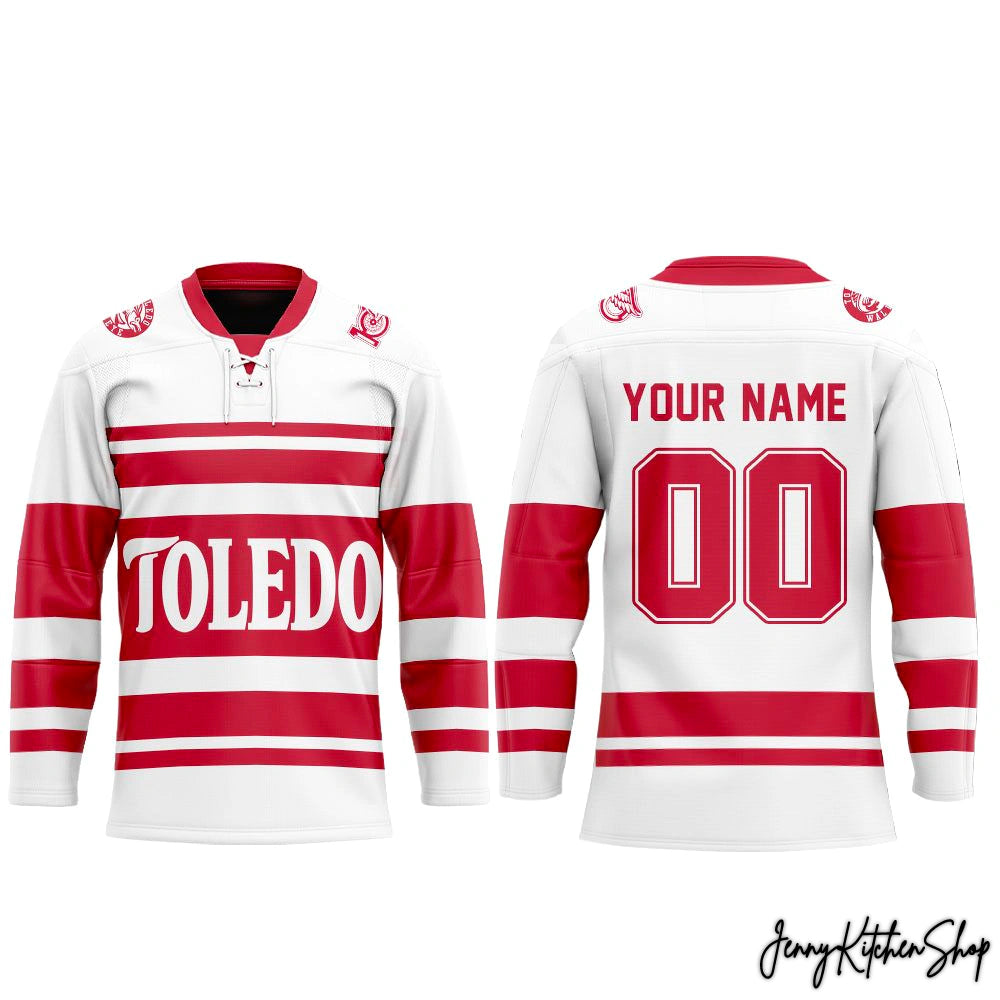 Toledo Walleye x Red Wings Affiliate Night Hockey Jersey