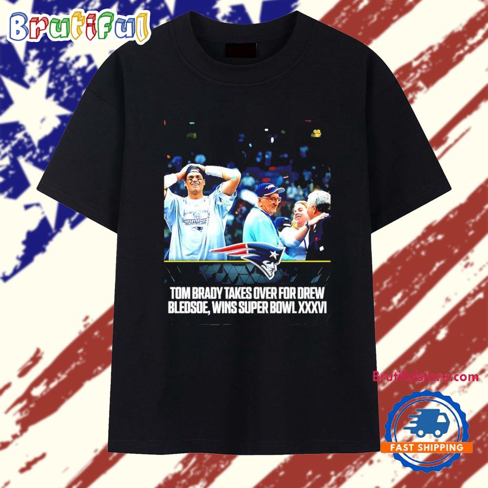 Tom Brady New England Patriots Super Bowl XXXVI Champions T Shirt