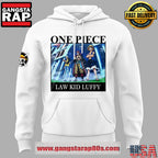 Tom Brady One Piece Law Kid Luffy Special White Hoodie Shirt