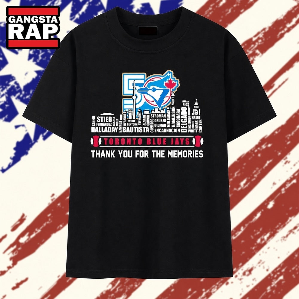 Toronto Blue Jays 50th anniversary thank you for the memories player roster T Shirt