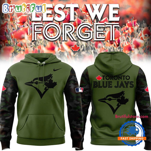 Toronto Blue Jays Baseball Team Special Lest We Forget Veterans 2024 Hoodie