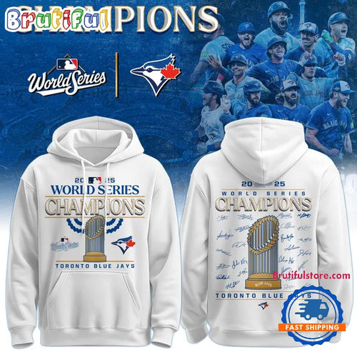 Toronto Blue Jays World Series Champions 2025 New Design White Hoodie
