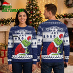 Toronto Maple Leafs Grinch Hockey Santa Navy Blue Ugly Christmas Sweater
