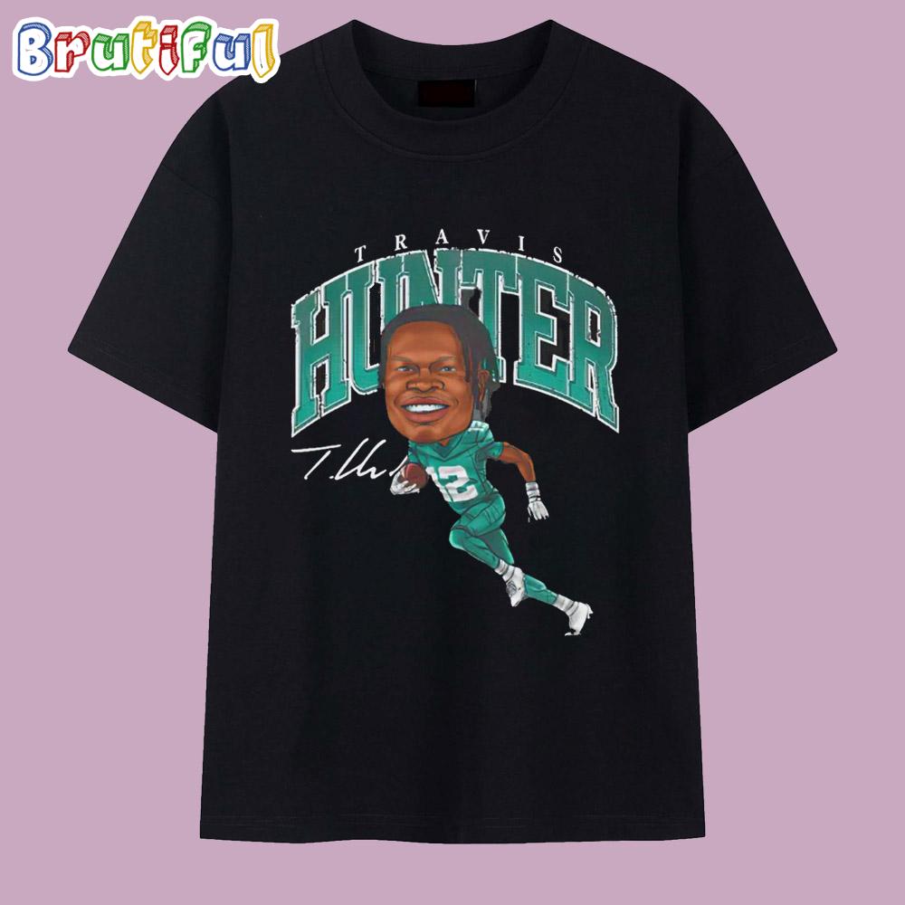 Travis Hunter Jacksonville Jaguars Signature Cartoon T Shirt