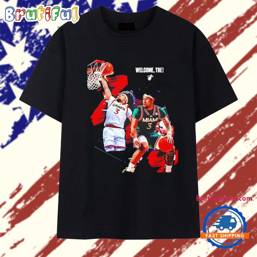 Tre Welcome Miami Hurricanes Collage Basketball T Shirt