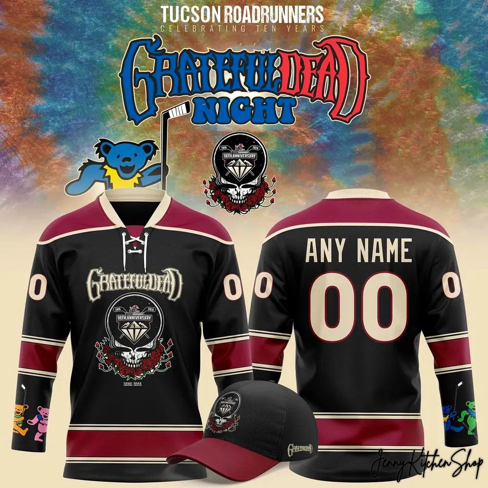 Tucson Roadrunners Grateful Dead Night 2026 Warmup Limited Hockey Jersey