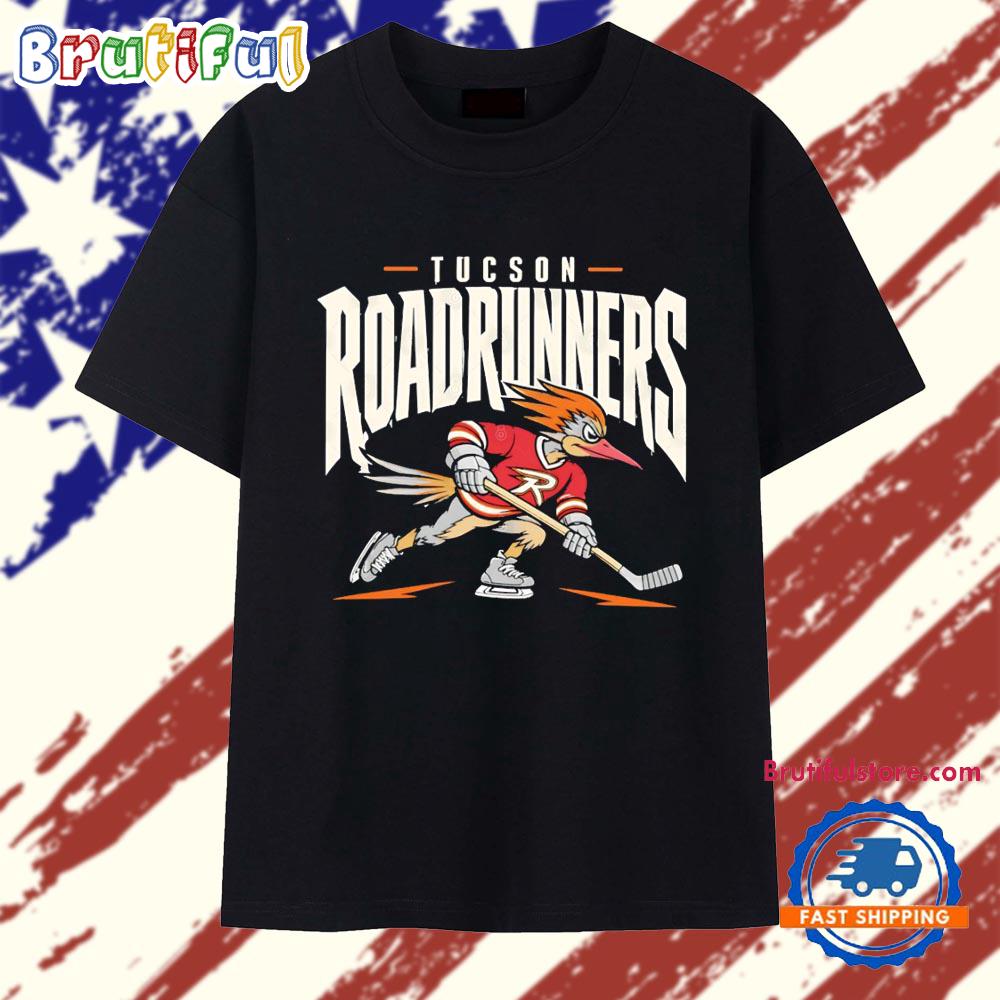 Tucson Roadrunners Mascot Hockey Player T Shirt