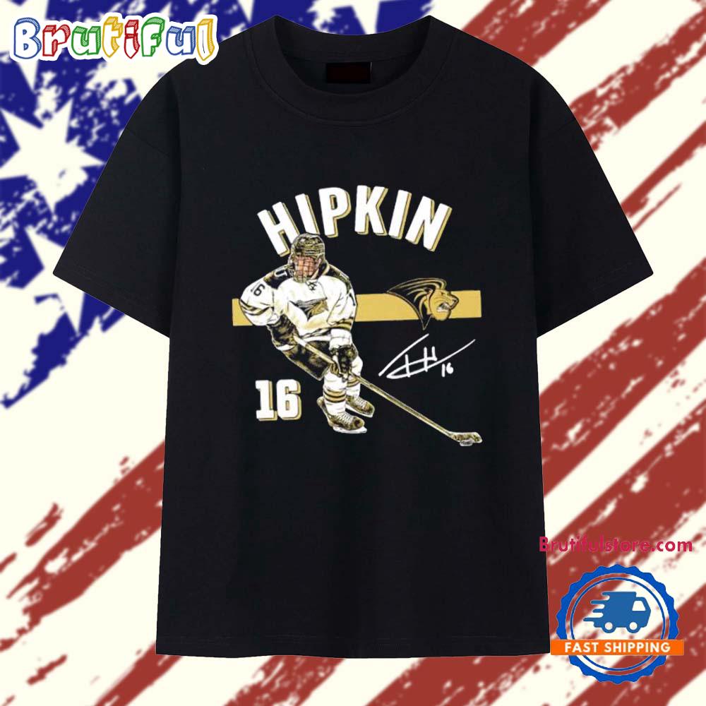 Ty Hipkin 16 portrait signature Lindenwood Lions T Shirt