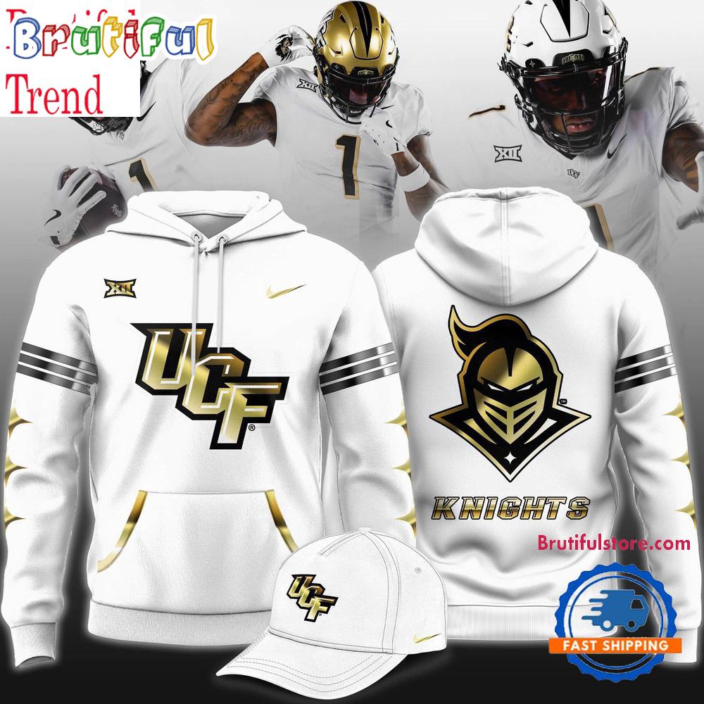 UCF Knights Core Uniforms 2025 White Hoodie