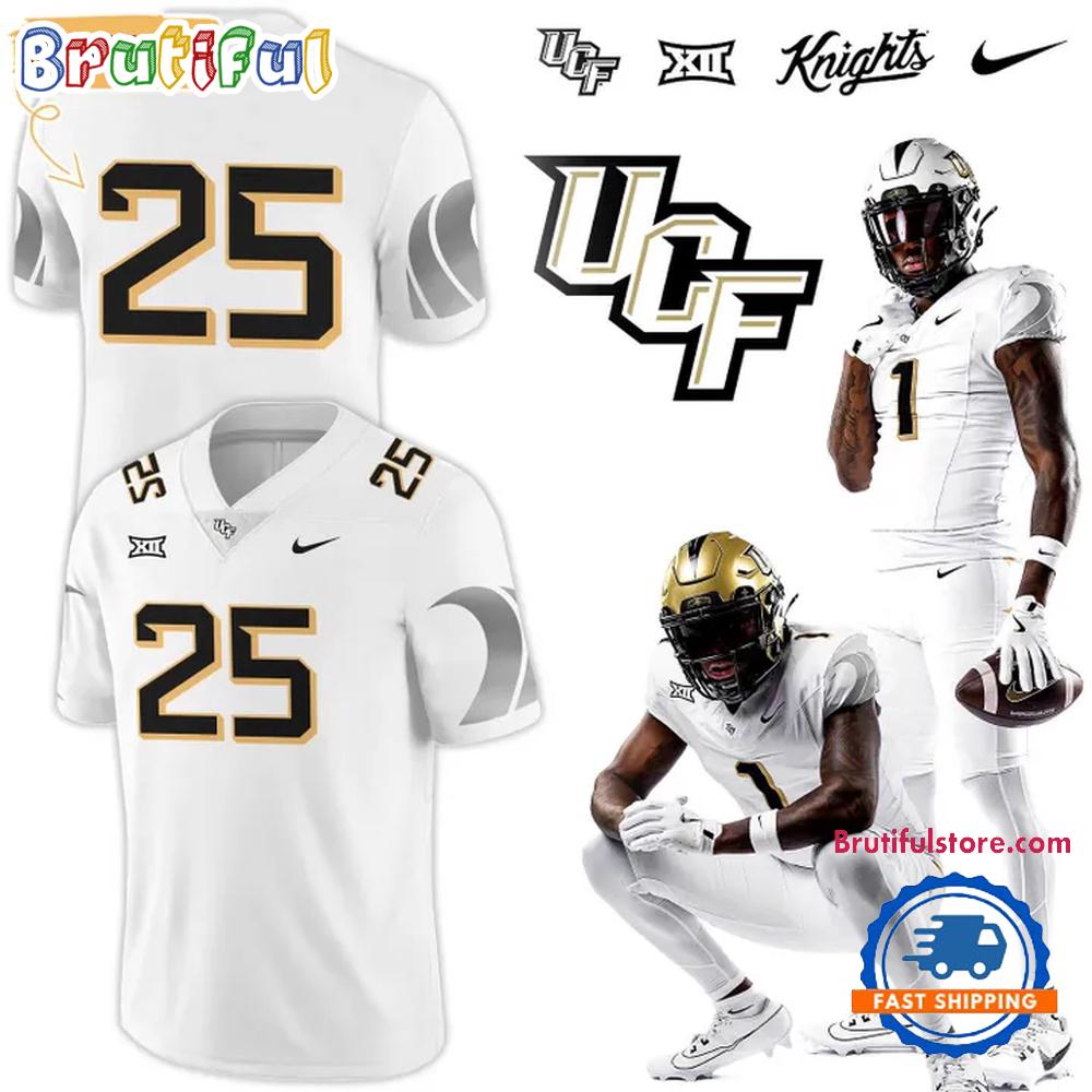 UCF Knights Football 2025 Core Uniform Custom White Jersey Shirt