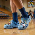 UCLA Bruins Basketball Collectible Jibbitz Light Blue Fan Clogs with Charms