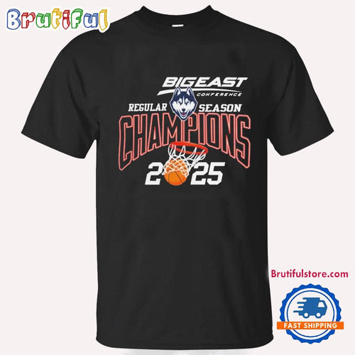 UConn Huskies Women’s Basketball 2025 Big East Regular Season Champions Vintage T Shirt