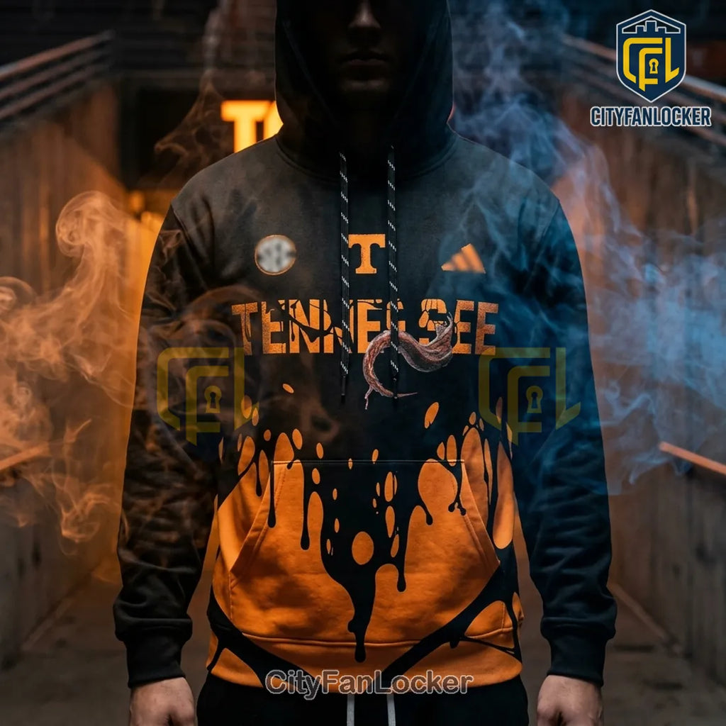 University of Tennessee Dark Mode Custom Name Hoodie