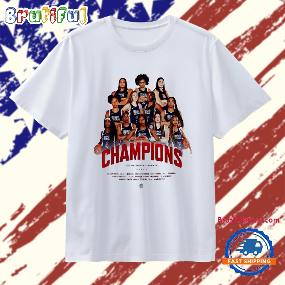 USA Team Champions 2025 FIBA Women’s Ameri Cup T Shirt