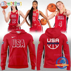 USA Team Women’s US National Unifom Basketball 2026 Red Hoodie T-Shirt