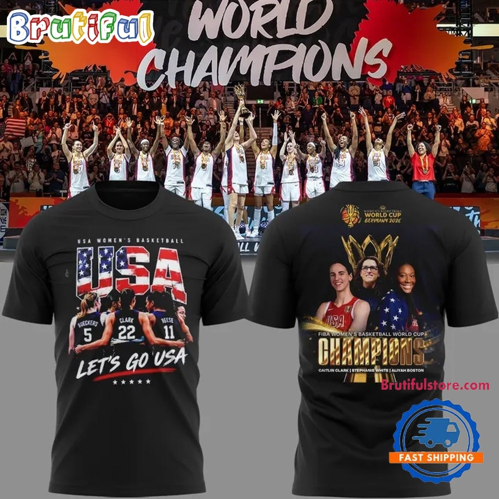 USA Women’s Basketball 2026 FIBA World Cup Champions 3D Shirt