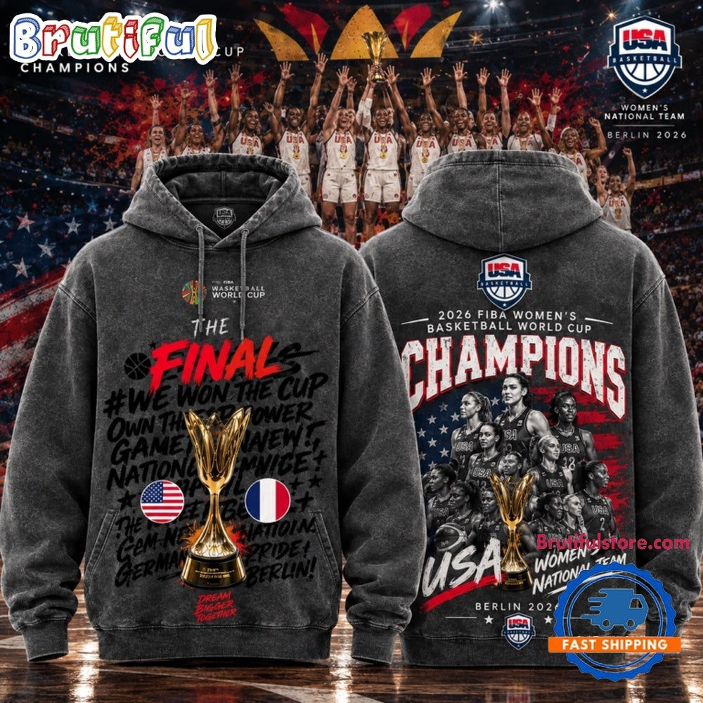 USA Women’s Basketball 2026 FIBA World Cup Champions Limited Edition Hoodie T-Shirt
