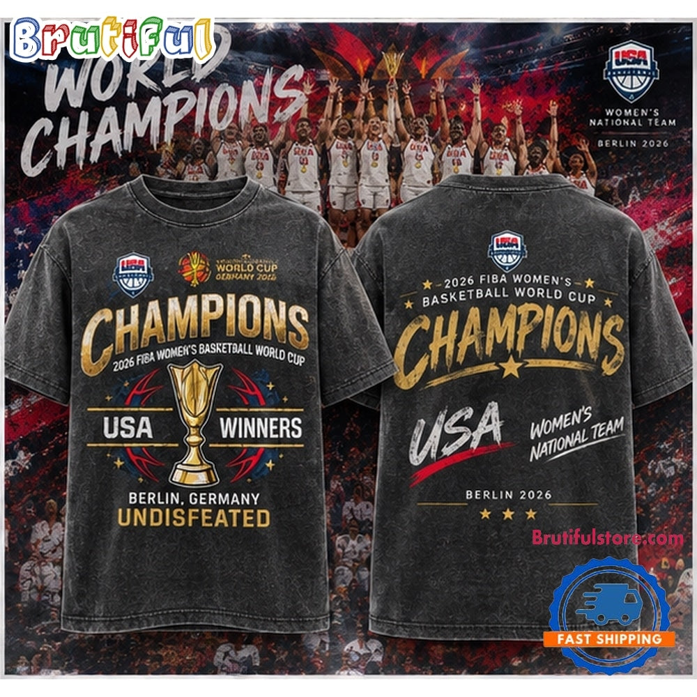 USA Women’s Basketball 2026 FIBA World Cup Champions Special New T Shirt