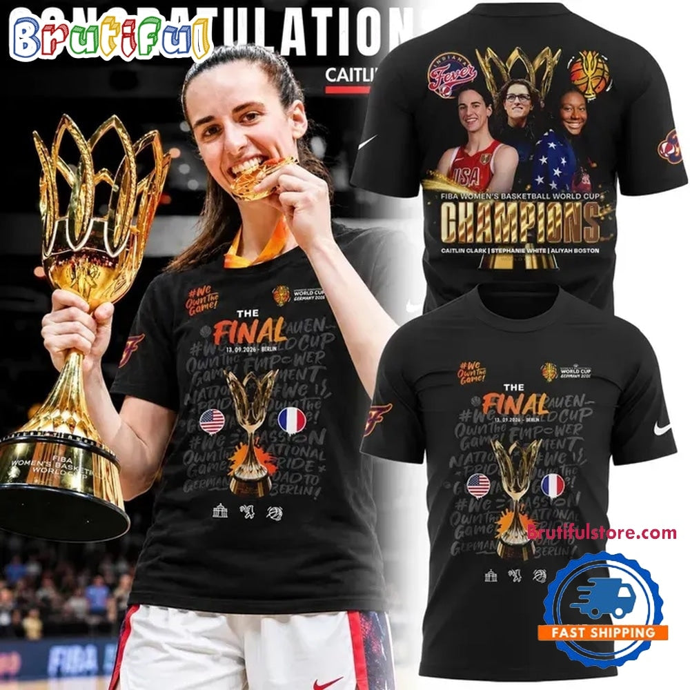 USA Women’s Basketball 2026 FIBA World Cup Champions Team Graphic T Shirt