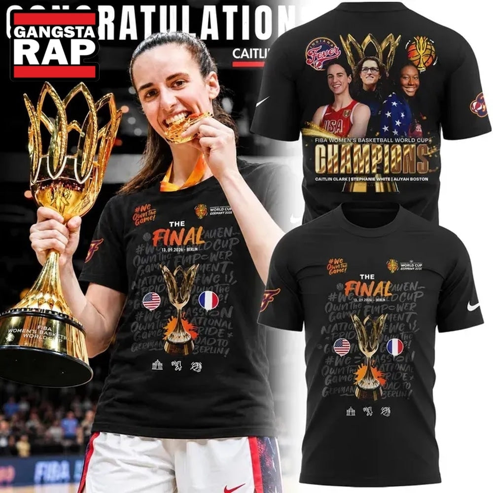 USA Women’s Basketball 2026 FIBA World Cup Champions Team Graphic T Shirt