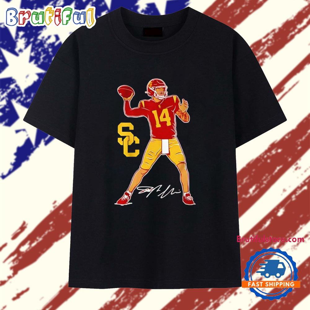 USC Trojans Football Jayden Maiava Superstar Pose Signature T Shirt