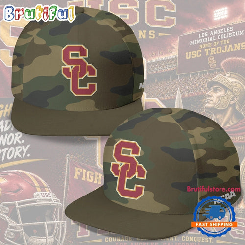 Usc Trojans NCAA Field Ops Camo Snapback Cap