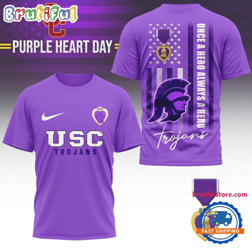 USC Trojans NCAA National Purple Heart Day Unisex 3D Shirt