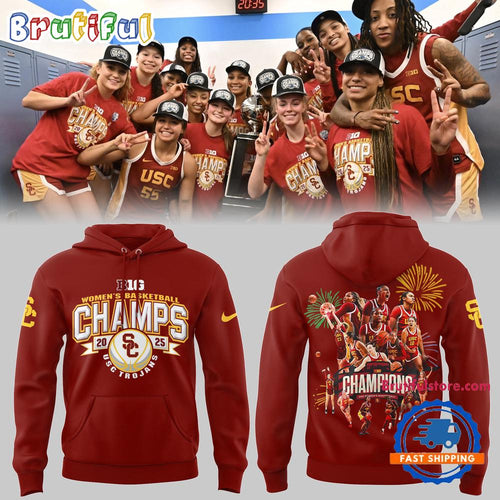 USC Trojans Women’s Basketball 2025 Champions Team Player Design Hoodie