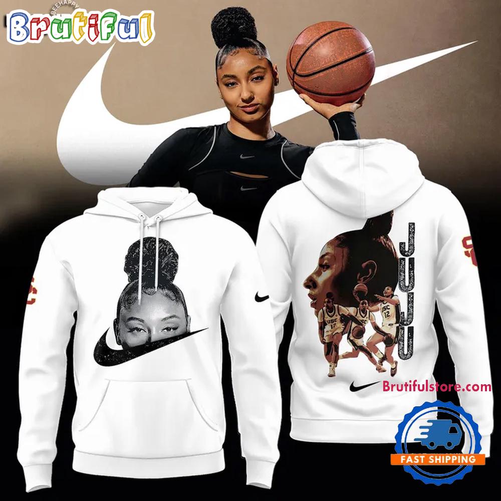 USC Trojans Women’s Basketball JuJu Watkins 3D Print White Hoodie T-Shirt