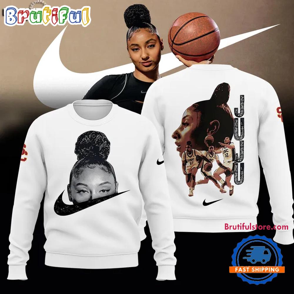 USC Trojans Women’s Basketball JuJu Watkins 3D Print White Hoodie T-Shirt