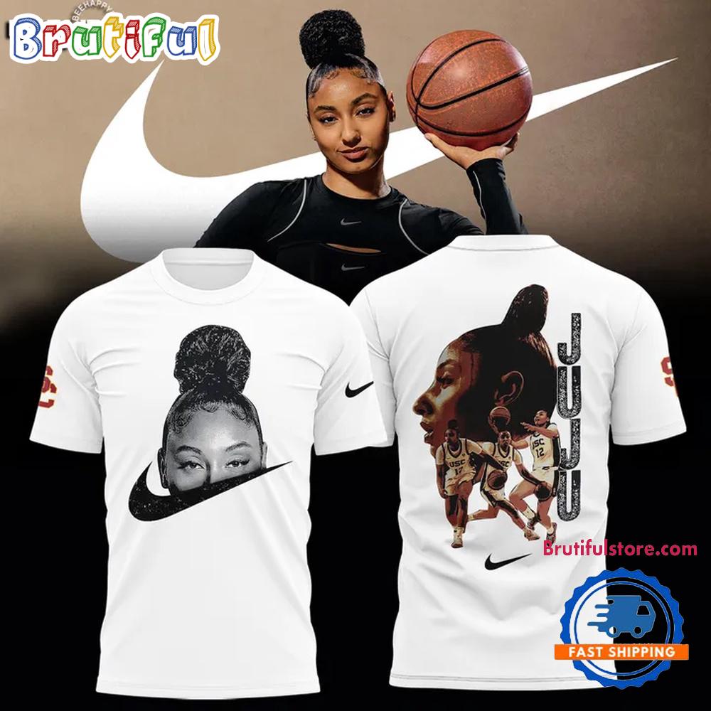 USC Trojans Women’s Basketball JuJu Watkins 3D Print White Hoodie T-Shirt