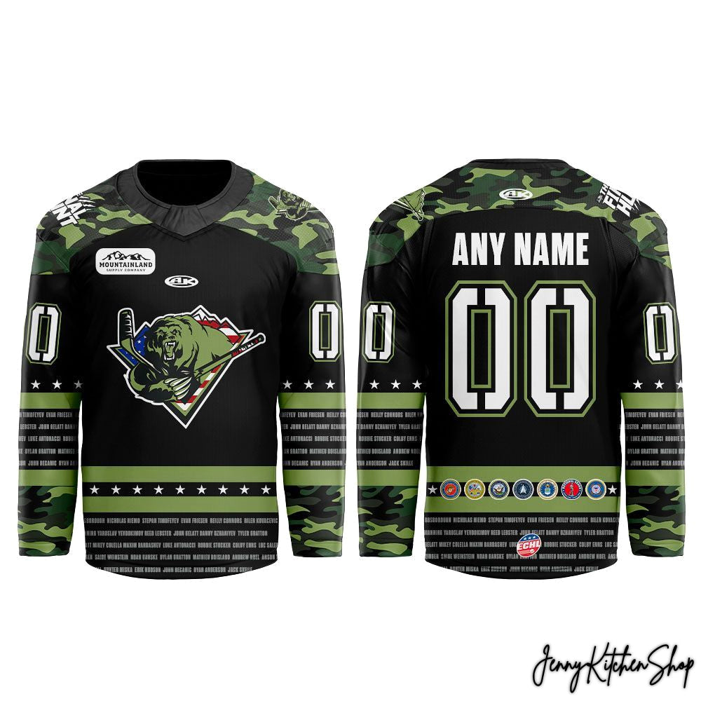 Utah Grizzlies Military Night 2026 Special Edition Hockey Jersey