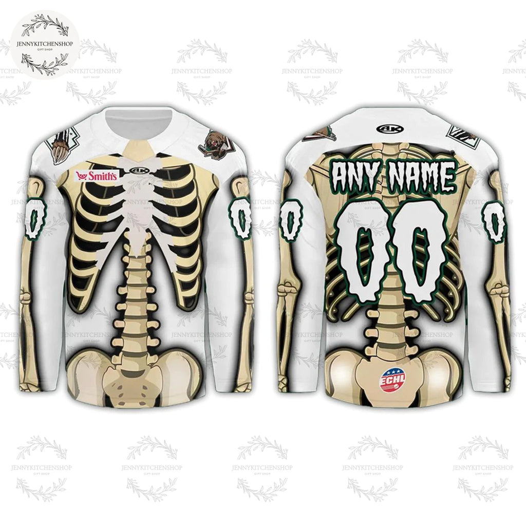 Utah Grizzlies Skeleton Jersey 2025 Limited Hockey Jersey