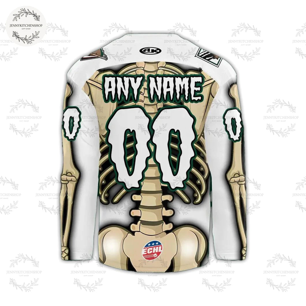 Utah Grizzlies Skeleton Jersey 2025 Limited Hockey Jersey