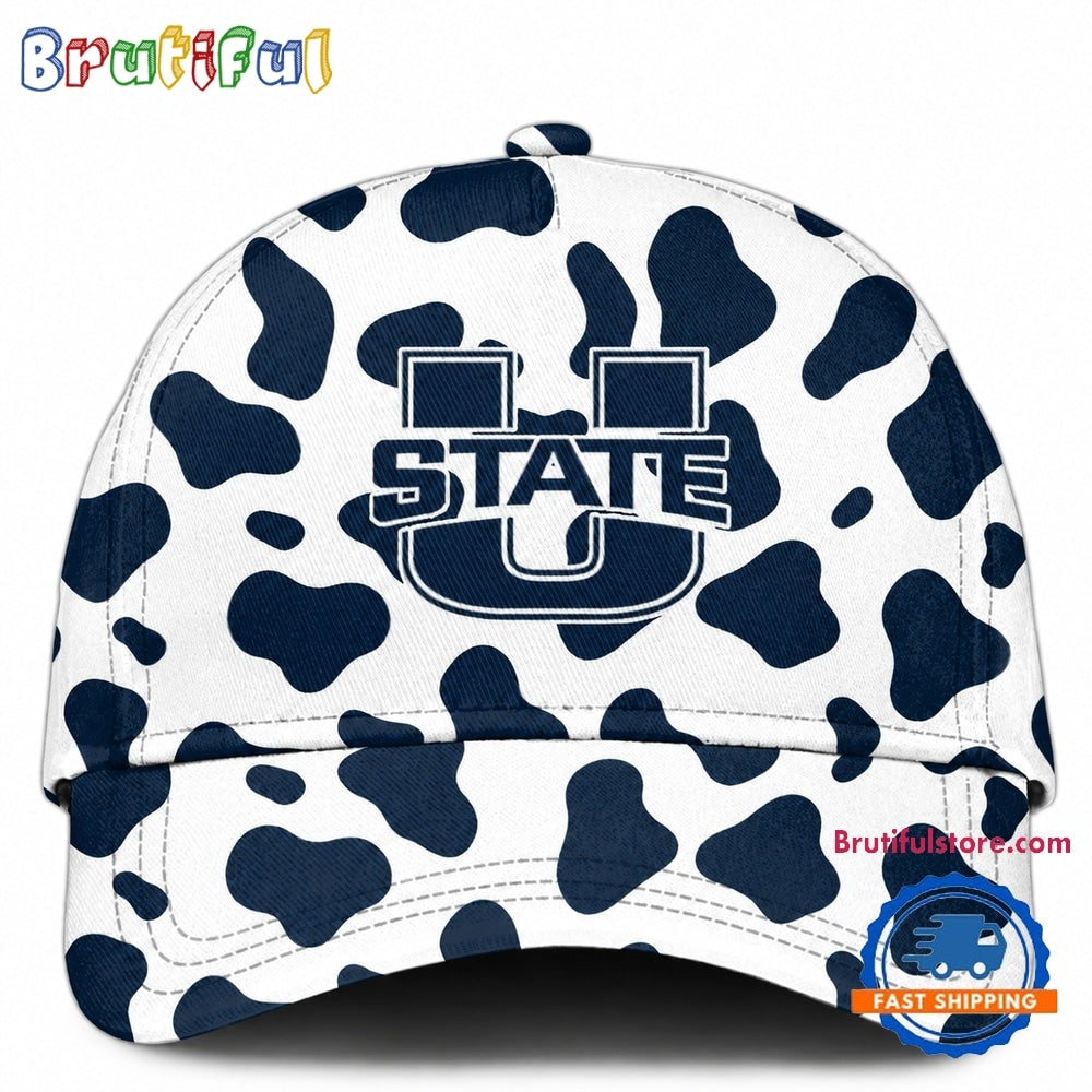 Utah State Aggies Football Cow Print Gameday 2026 Cap