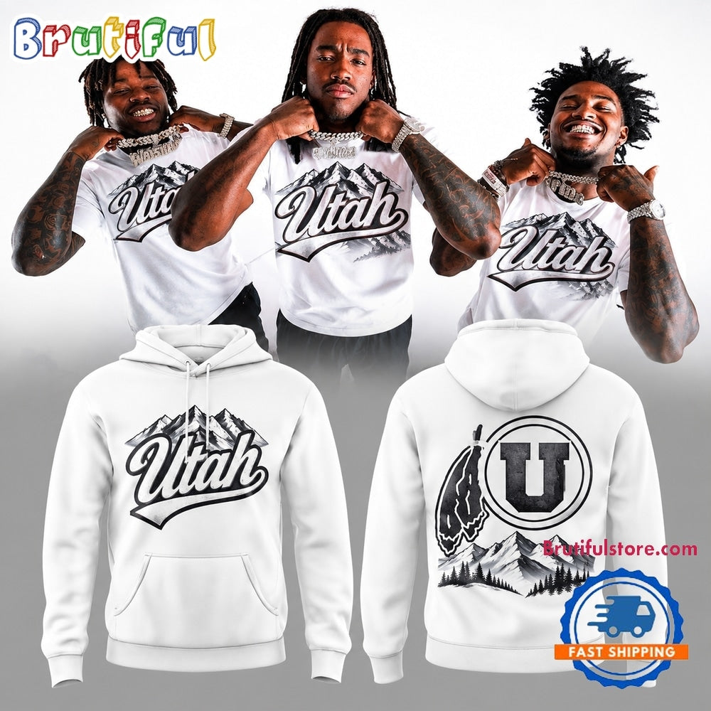 Utah Utes Football White Out 2026 White Hoodie T-Shirt