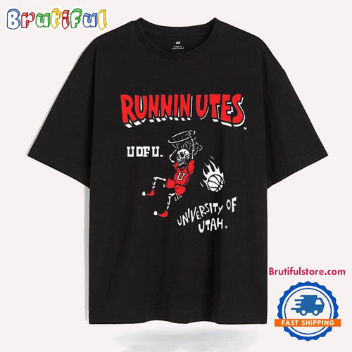 Utah Utes U Of U University Of Utah Skeleton Ball T Shirt