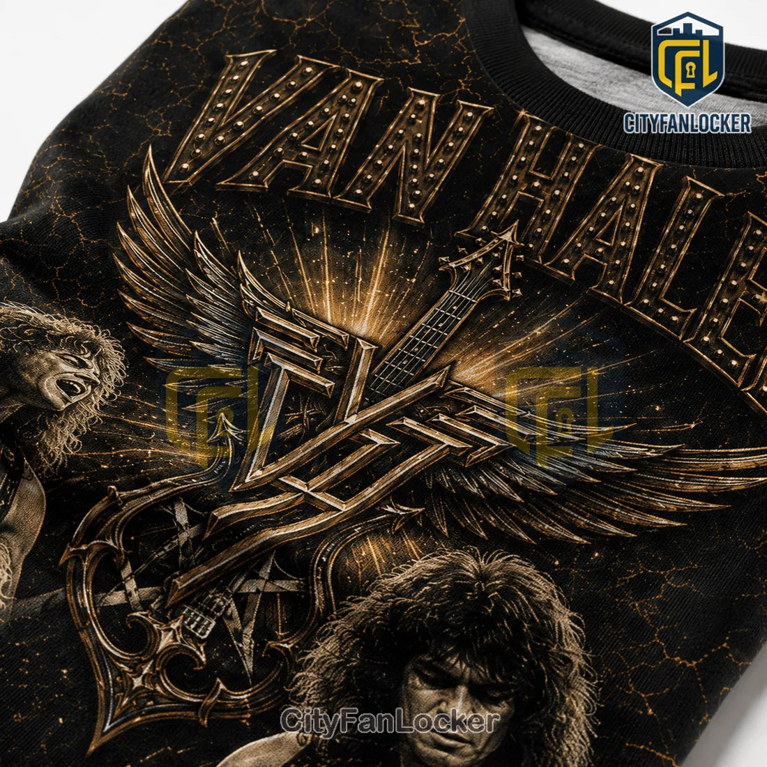 Van Halen 1972-2020 Eddie Van Halen Gold T-Shirt