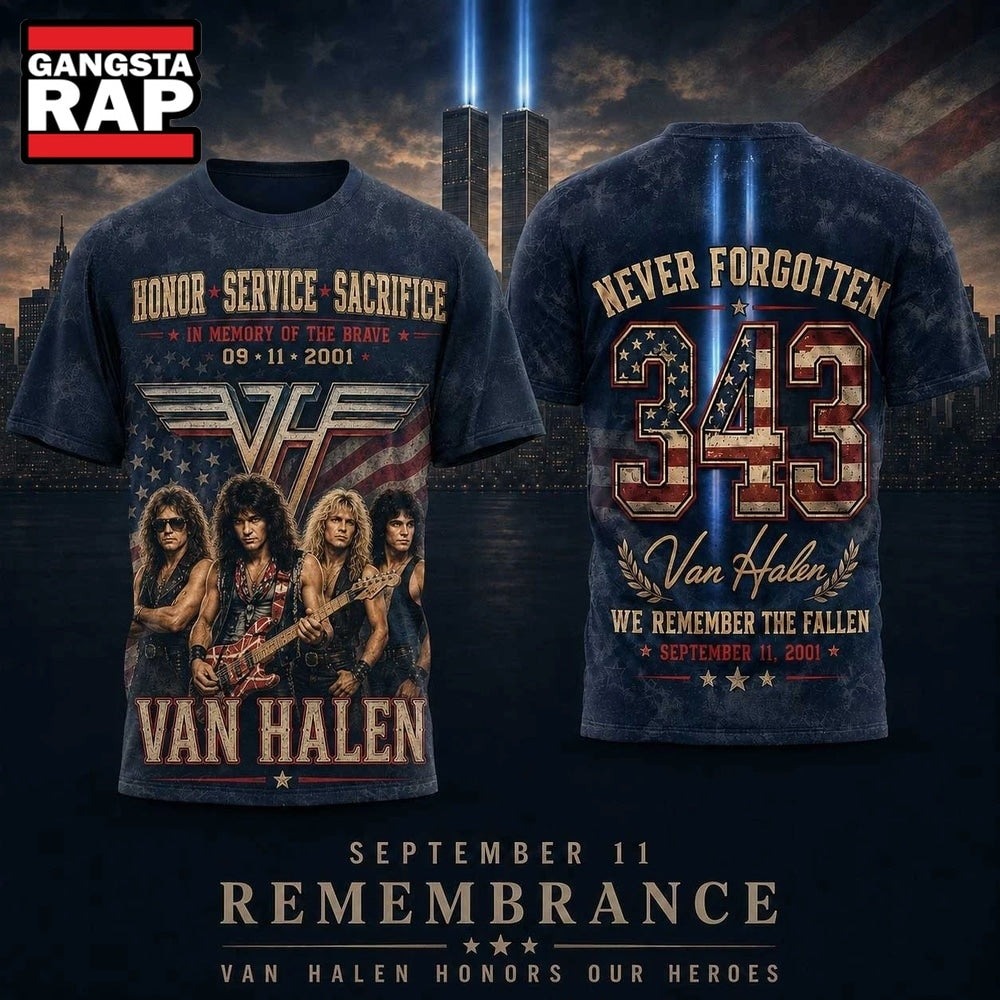 Van Halen 9 11 Remembrance Tribute Graphic 3D Shirt