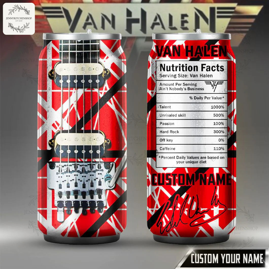 Van Halen Premium Design Custom Can Shaped Tumbler