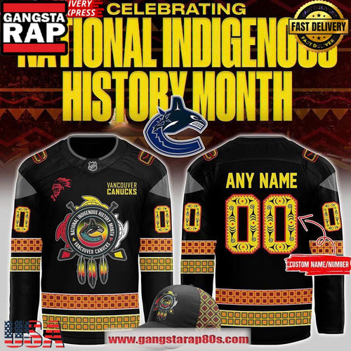 Vancouver Canucks 2025 National Indigenous History Custom Hockey Jersey