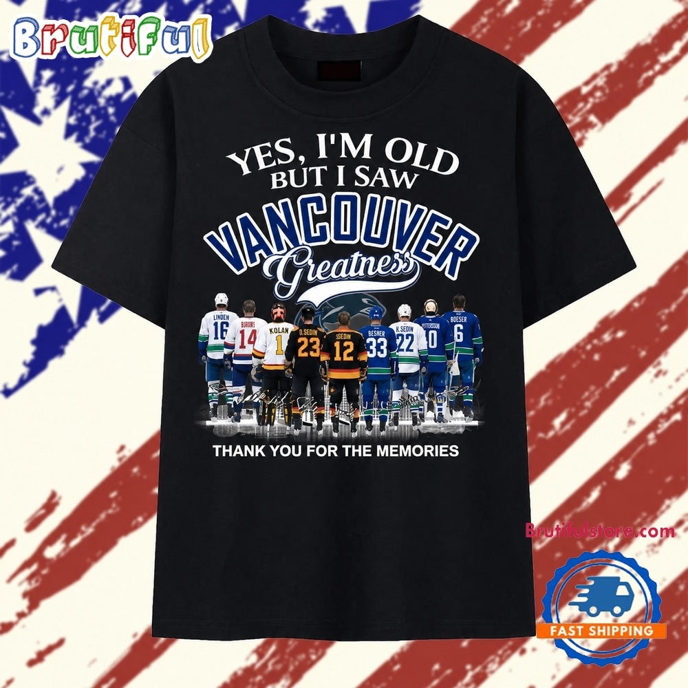 Vancouver Canucks Legends Greatness Vintage Hockey T Shirt