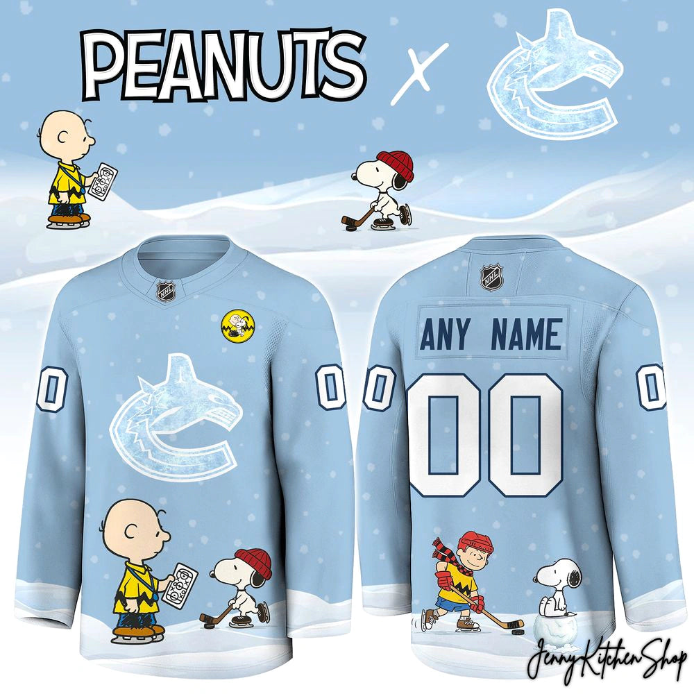 Vancouver Canucks x Peanuts 2025 Limited Hockey Jersey