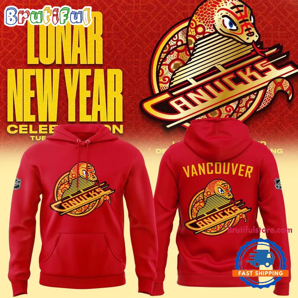 Vancouver Canucks Year of the Snake Red Hoodie