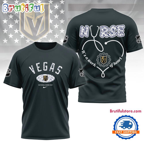 Vegas Golden Knights NHL Nurse Appreciation Month 3D T Shirt